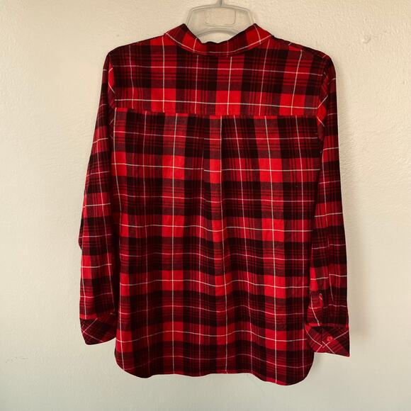 Isaac Mizrahi Size 1X Buffalo check buttondown shirt - Picture 6 of 8